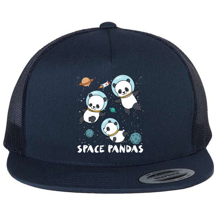 Space Pandas Shirts Funny Astronaut Planet Travel Tee Flatbill Hat
