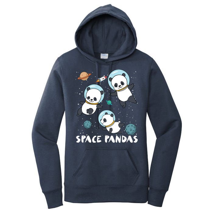 Space Pandas Shirts Funny Astronaut Planet Travel Tee Women's Pullover Hoodie