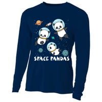 Space Pandas Shirts Funny Astronaut Planet Travel Tee Cooling Performance Long Sleeve Crew