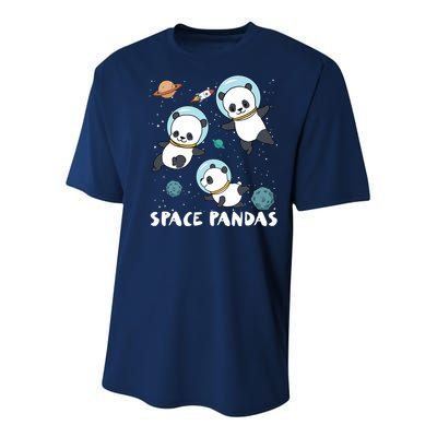 Space Pandas Shirts Funny Astronaut Planet Travel Tee Youth Performance Sprint T-Shirt