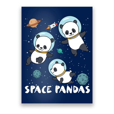 Space Pandas Shirts Funny Astronaut Planet Travel Tee Poster