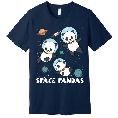 Space Pandas Shirts Funny Astronaut Planet Travel Tee Premium T-Shirt