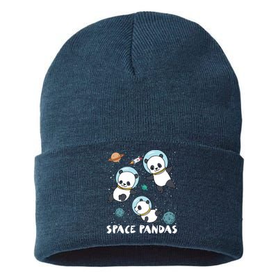 Space Pandas Shirts Funny Astronaut Planet Travel Tee Sustainable Knit Beanie