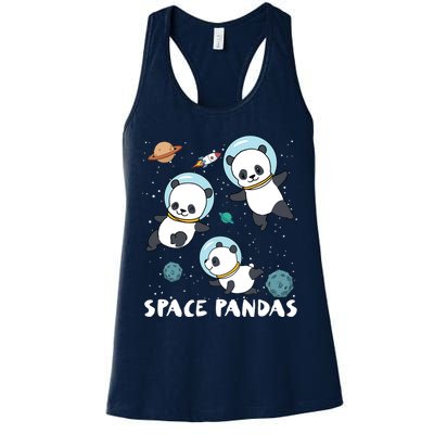 Space Pandas Shirts Funny Astronaut Planet Travel Tee Womens Tank Top