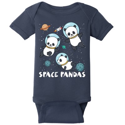 Space Pandas Shirts Funny Astronaut Planet Travel Tee Baby Bodysuit