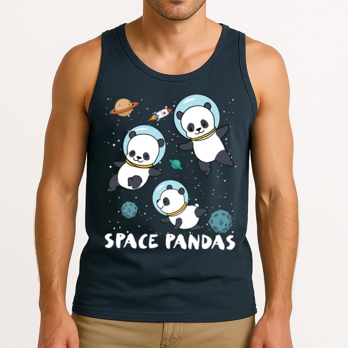 Space Pandas Shirts Funny Astronaut Planet Travel Tee Tank Top