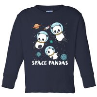 Space Pandas Shirts Funny Astronaut Planet Travel Tee Toddler Long Sleeve Shirt