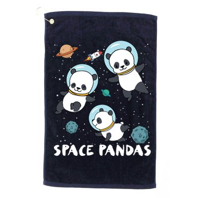 Space Pandas Shirts Funny Astronaut Planet Travel Tee Golf Towel
