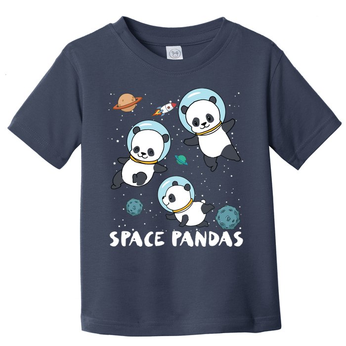 Space Pandas Shirts Funny Astronaut Planet Travel Tee Toddler T-Shirt