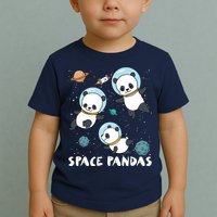 Space Pandas Shirts Funny Astronaut Planet Travel Tee Toddler T-Shirt