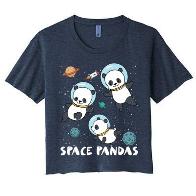 Space Pandas Shirts Funny Astronaut Planet Travel Tee Crop Top