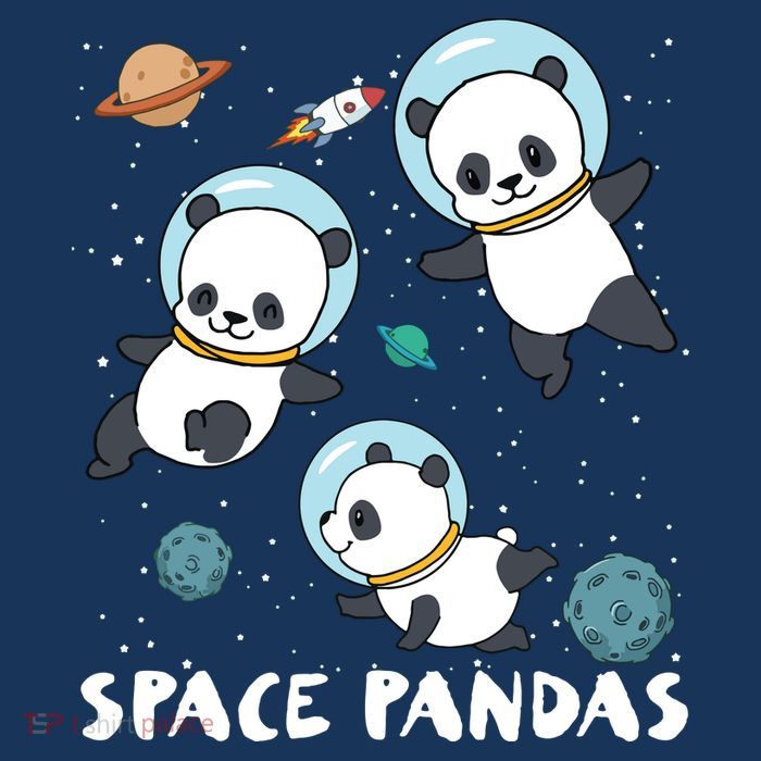 Space Pandas Shirts Funny Astronaut Planet Travel Tee Crop Top