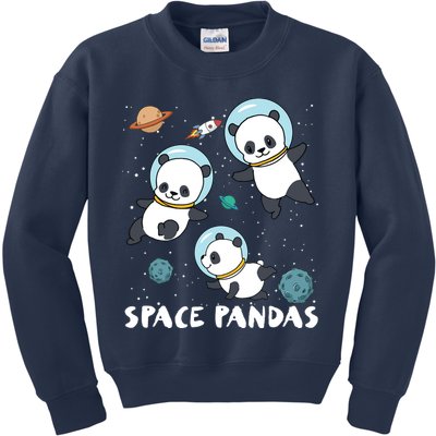 Space Pandas Shirts Funny Astronaut Planet Travel Tee Kids Sweatshirt