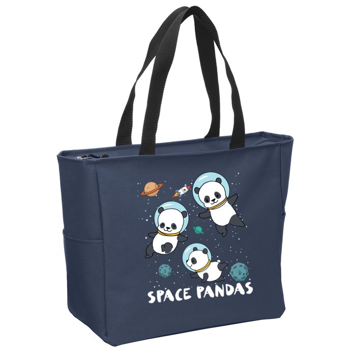 Space Pandas Shirts Funny Astronaut Planet Travel Tee Zip Tote Bag