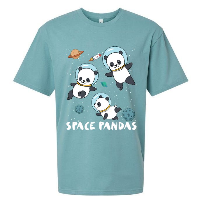 Space Pandas Shirts Funny Astronaut Planet Travel Tee Sueded Cloud Jersey T-Shirt