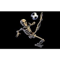 Skeleton Play Soccer Bumper Sticker