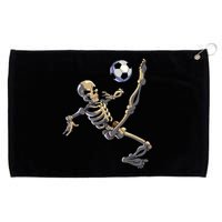 Skeleton Play Soccer Grommeted Golf Towel