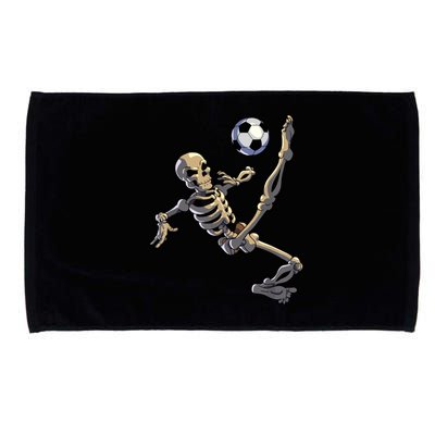 Skeleton Play Soccer Microfiber Hand Towel