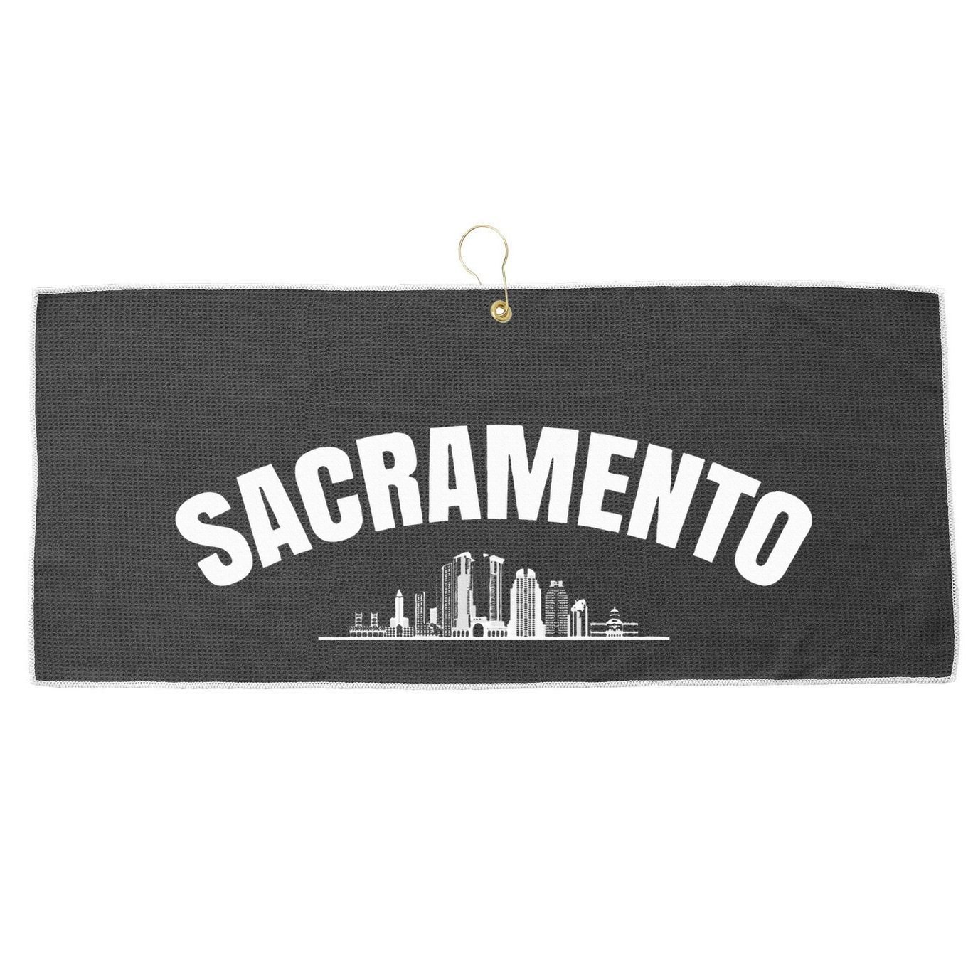 Sacramento Proud Large Microfiber Waffle Golf Towel