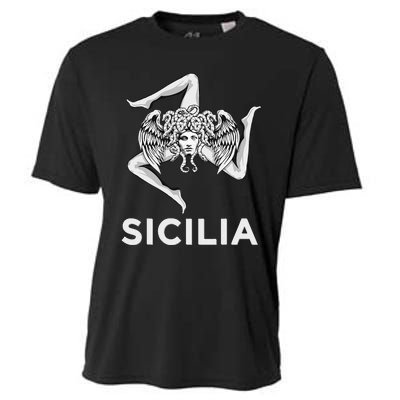 Sicilian Pride Sicilia Trinacria Sicilian Cooling Performance Crew T-Shirt