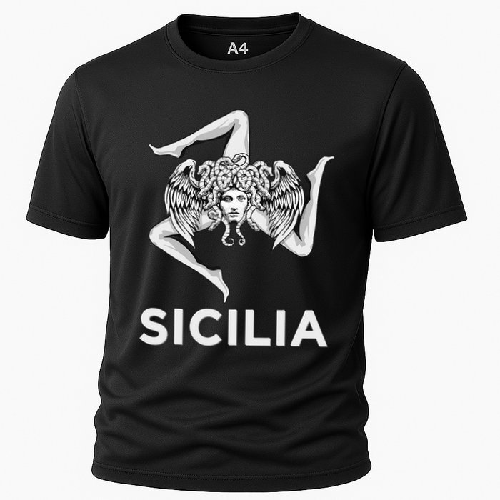 Sicilian Pride Sicilia Trinacria Sicilian Cooling Performance Crew T-Shirt