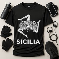 Sicilian Pride Sicilia Trinacria Sicilian Cooling Performance Crew T-Shirt