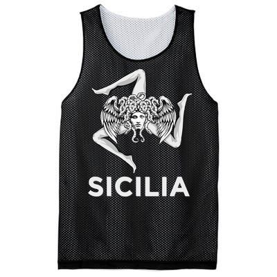 Sicilian Pride Sicilia Trinacria Sicilian Mesh Reversible Basketball Jersey Tank