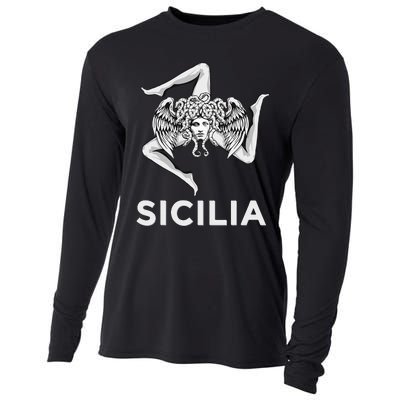 Sicilian Pride Sicilia Trinacria Sicilian Cooling Performance Long Sleeve Crew