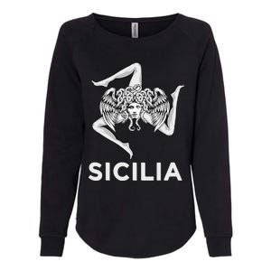 Sicilian Pride Sicilia Trinacria Sicilian Womens California Wash Sweatshirt