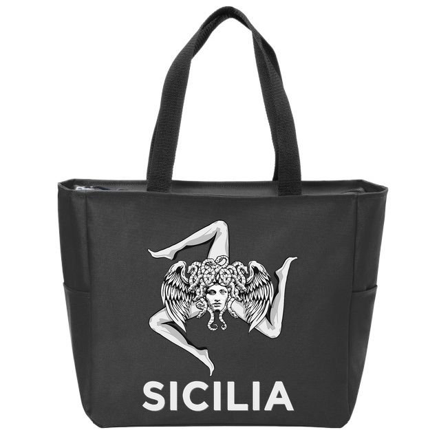 Sicilian Pride Sicilia Trinacria Sicilian Zip Tote Bag