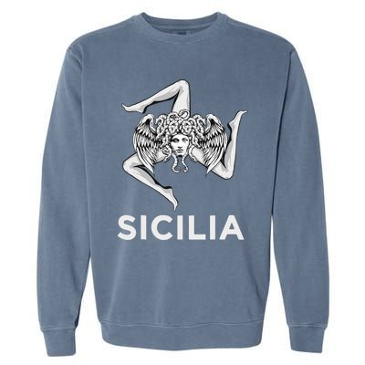 Sicilian Pride Sicilia Trinacria Sicilian Garment-Dyed Sweatshirt