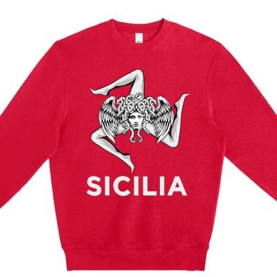 Sicilian Pride Sicilia Trinacria Sicilian Premium Crewneck Sweatshirt