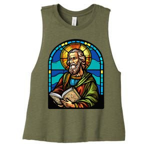 St. Paul Stained Glass Women's Racerback Cropped Tank