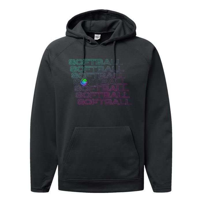 Softball Player Performance Fleece Hoodie