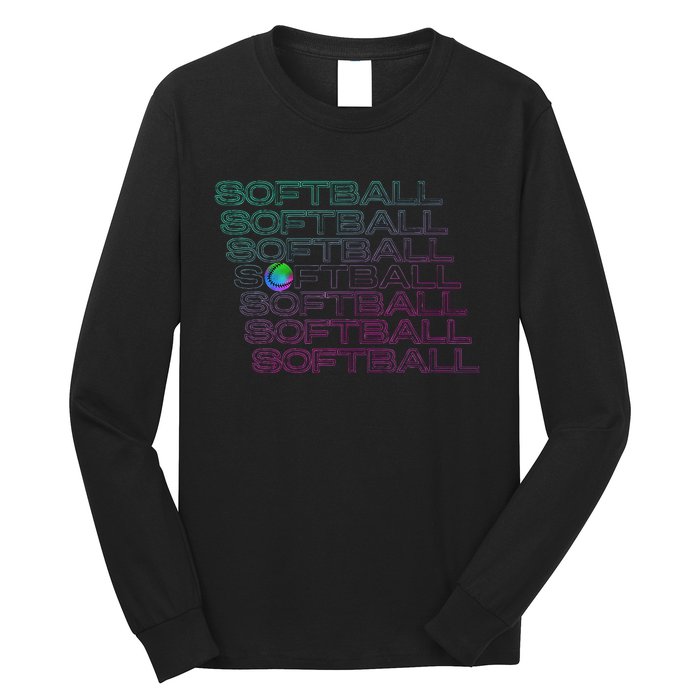 Softball Player Long Sleeve Shirt