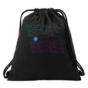 Softball Player Drawstring Bag