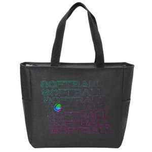 Softball Player Zip Tote Bag