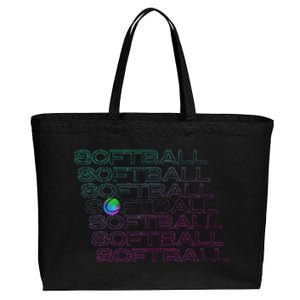 Softball Player Cotton Canvas Jumbo Tote