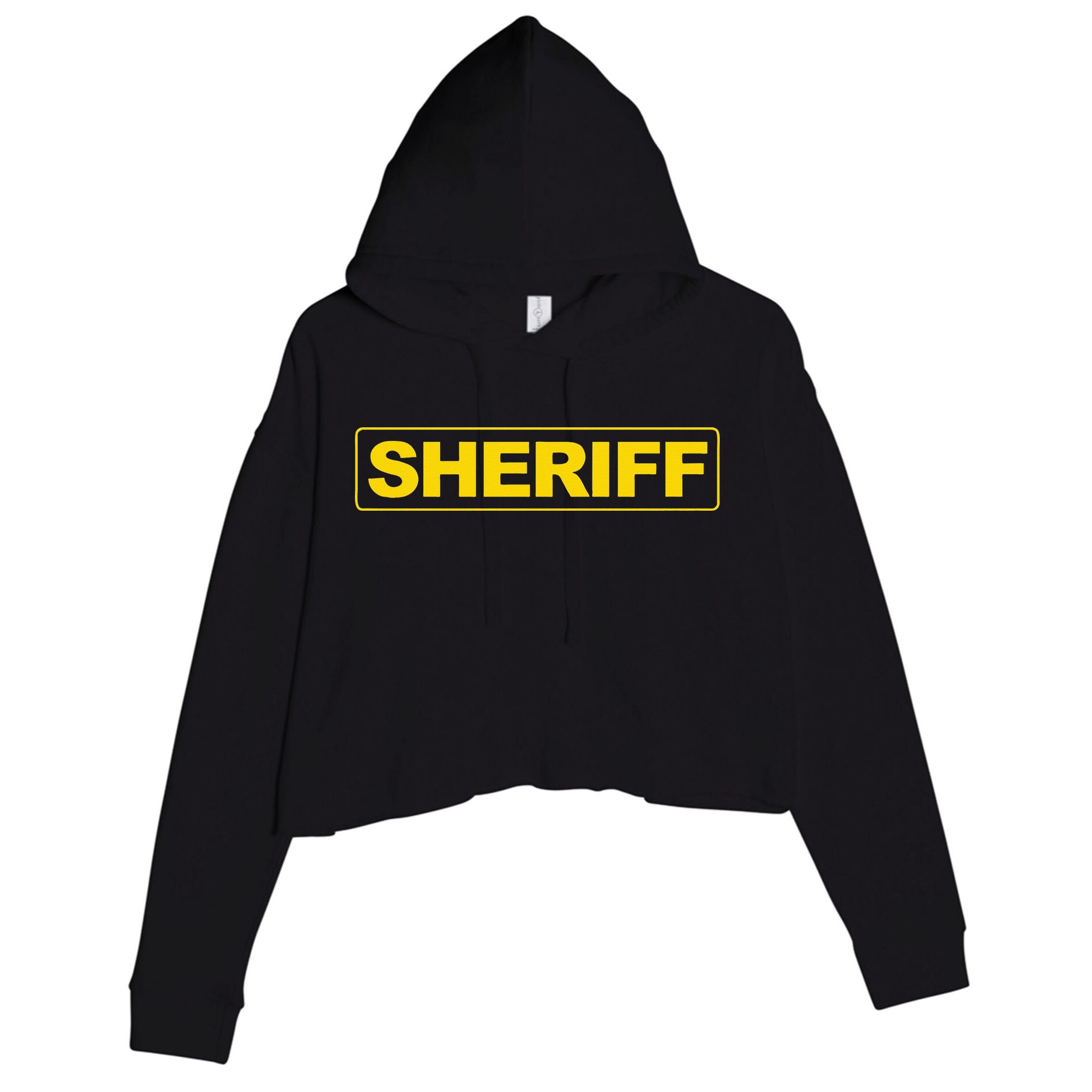 Sheriff Police Crop Fleece Hoodie