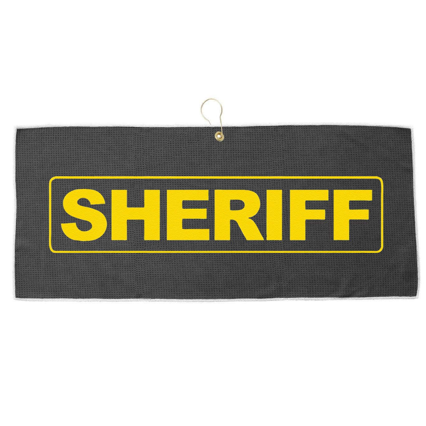 Sheriff Police Large Microfiber Waffle Golf Towel