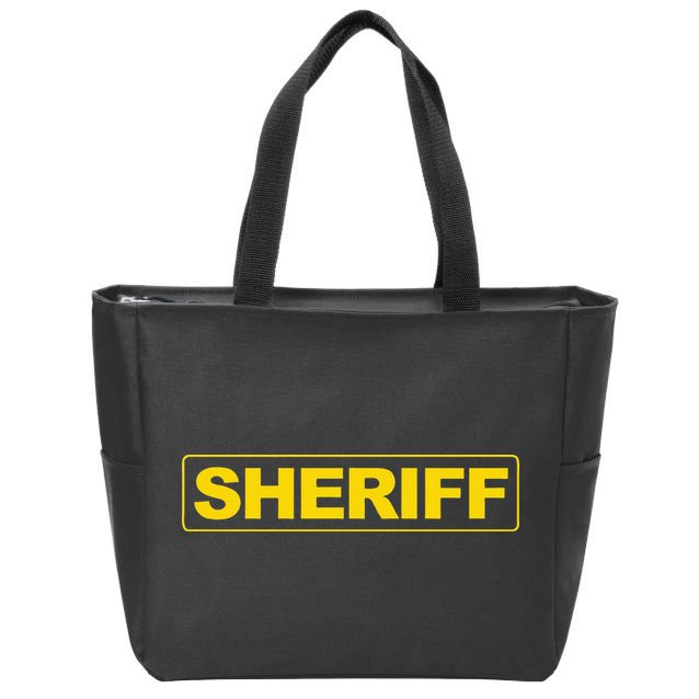Sheriff Police Zip Tote Bag