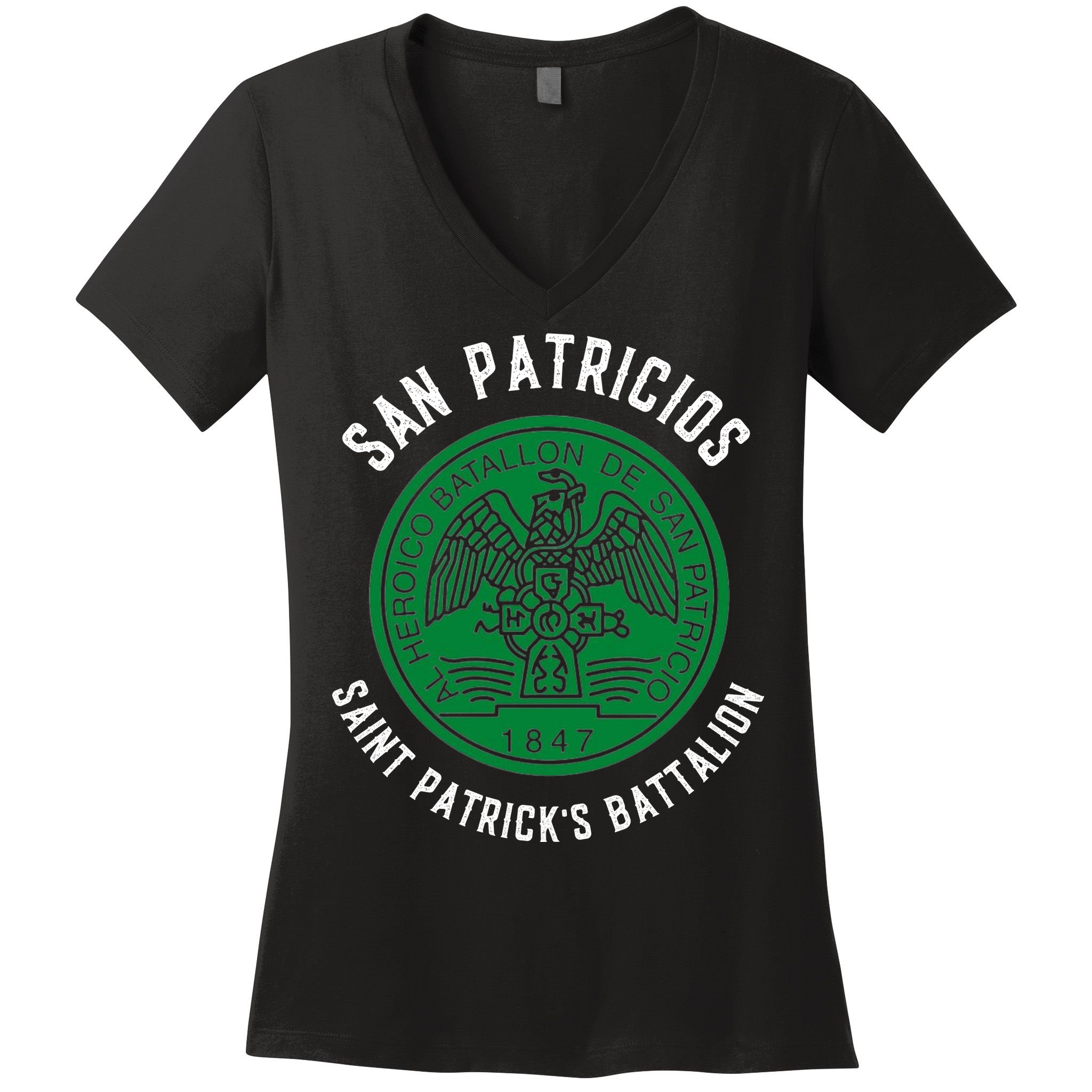 San Patricios St. Patrick's Battalion Women's V-Neck T-Shirt