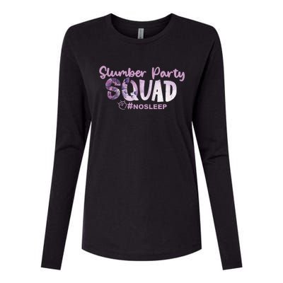 Slumber Party Squad No Sleep Weekend Womens Cotton Relaxed Long Sleeve T-Shirt