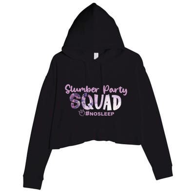 Slumber Party Squad No Sleep Weekend Crop Fleece Hoodie