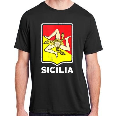 Sicilian Pride Sicilia Sicilian Flag Trinacria Adult ChromaSoft Performance T-Shirt