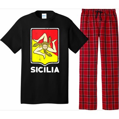 Sicilian Pride Sicilia Sicilian Flag Trinacria Pajama Set