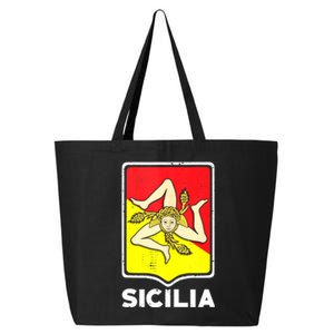 Sicilian Pride Sicilia Sicilian Flag Trinacria 25L Jumbo Tote