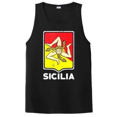 Sicilian Pride Sicilia Sicilian Flag Trinacria PosiCharge Competitor Tank