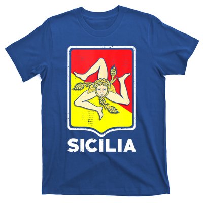 Sicilian Pride Sicilia Sicilian Flag Trinacria T-Shirt