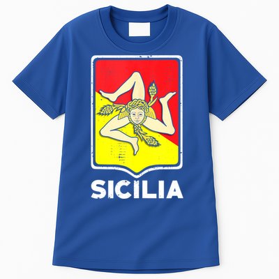 Sicilian Pride Sicilia Sicilian Flag Trinacria Tall T-Shirt